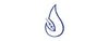 logo goutte feuille bleu