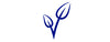 logo vegan feuille bleu