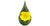 Fleur d'onagre jaune dans une goutte