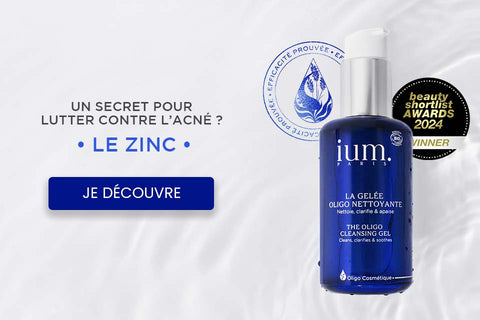 Image de la Gelée Oligo Nettoyante bio IUM Paris, enrichie en zinc pour lutter contre l'acné, primée aux Beauty Shortlist Awards 2024