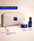 Offre limitée IUM Paris : duo éclat naturel comprenant la crème jeunesse redensifiante et le sérum repulpant, accompagné d'une trousse maquillage offerte, élégante et pratique.