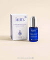 serum bio visage packshot sérum bleu ium paris sur fond beige