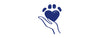 logo main avec un coeur bleu